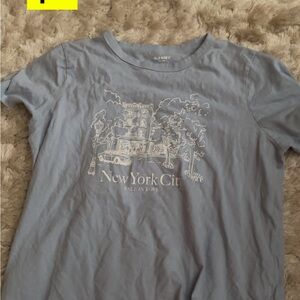 Old Navy Light Blue New York City Graphic Tee